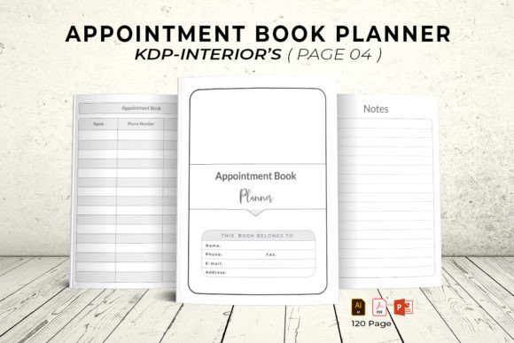 2022 Appointment Book Planner KDP Interior