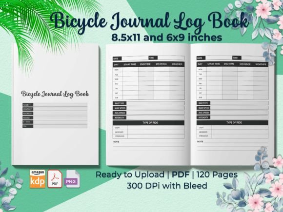 Bicycle Journal Log Book for KDP Interiors