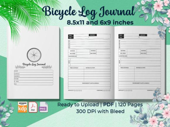 Effortless Tracking with Bicycle Log Journal KDP Interiors
