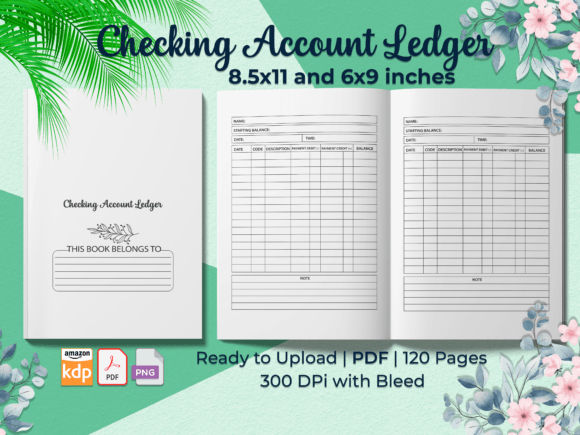 High-Quality Checking Account Ledger for KDP