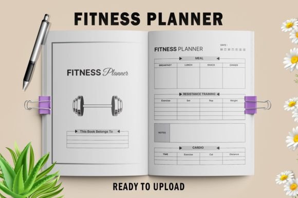 High-Quality Fitness Planner for KDP Interiors