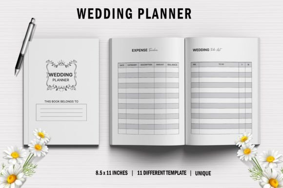 High-Quality Wedding Planner Templates for KDP
