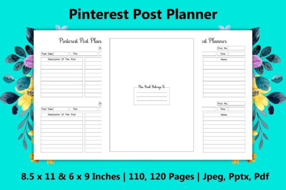 Pinterest Post Planner for KDP Interiors
