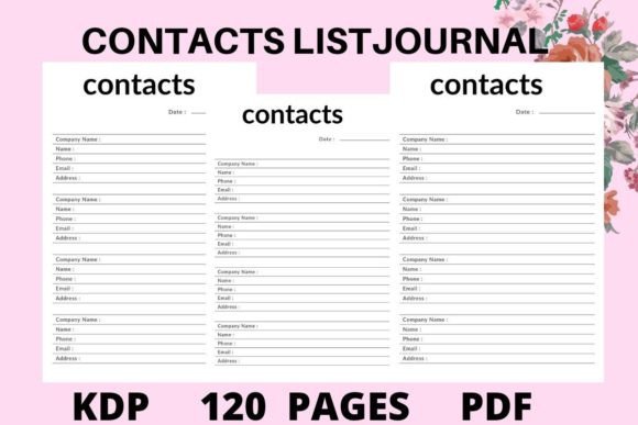 Streamlining Your Network: The Contacts List Journal for KDP Interiors